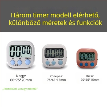 Konyhai időzítő mechanikus működéssel, analóg kijelzővel, elemmel táplált, kerek kialakítás, visszaszámláló funkció