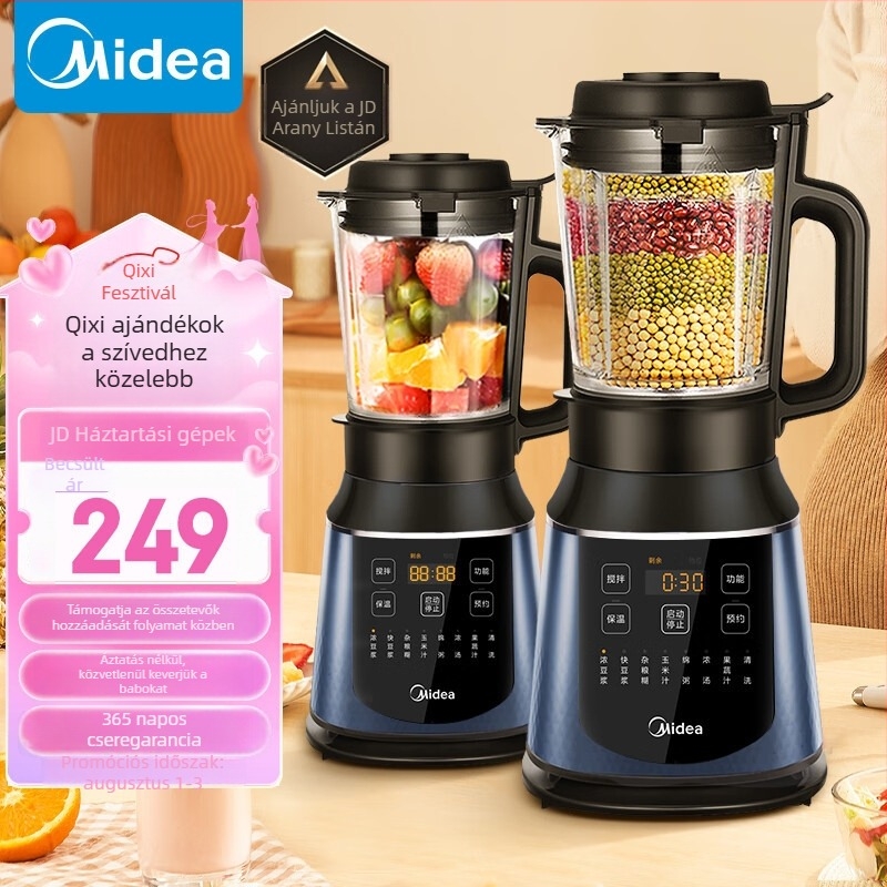 Sejtfalat törő Blender – Nagy kapacitás, rozsdamentes acél, 8 pengével, 1.75L, Multifunkcionális: szójatej készítés, gyümölcslé készítés, élelmiszer-feldolgozás