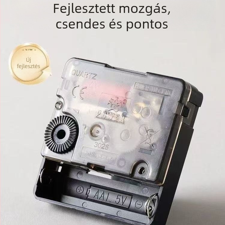Nordic stílusú kerek falióra, műanyag házzal, kvarcmozgás, Mjk márkájú, elemmel működik, egyoldalas, számlap mutatókkal és számokkal