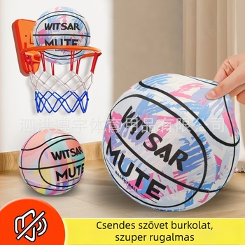 Csendes mikroszálas beltéri kosárlabda gyermekeknek, alkalmas kosárlabdára és röplabdára, logónyomás elérhető