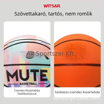 Csendes mikroszálas beltéri kosárlabda gyermekeknek, alkalmas kosárlabdára és röplabdára, logónyomás elérhető