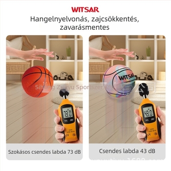 Csendes mikroszálas beltéri kosárlabda gyermekeknek, alkalmas kosárlabdára és röplabdára, logónyomás elérhető
