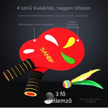 Badmintonütő, alaplemez nyárfa, egyenes ütés, megrendelés szerinti feldolgozás, nyomtatott logó