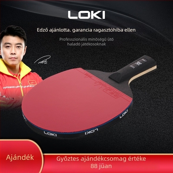 Asztaliteniszütő szénszálas alaplappal, fordított ragasztó gumival, vízszintes ütéssel, egykezes ütés, logóval történő testreszabás