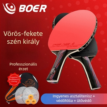 Asztalitenisz ütő, Basswood alap, Reverse-Glue gumi, vízszintes penge, testreszabás, logó nyomtatva
