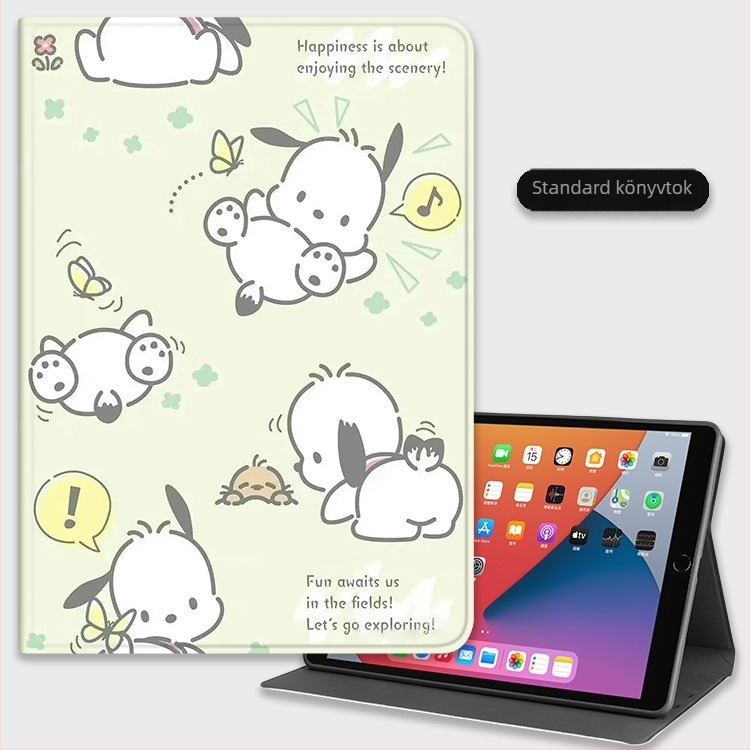 iPad védőtok szilikonból, kompatibilis 11 hüvelykes és 10.9 hüvelykes modellekkel, tollhely 10.2, mini 6, rajzfilm dizájn, puha tok, 9.7 hüvelykes
