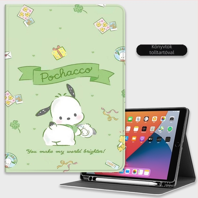 iPad védőtok szilikonból, kompatibilis 11 hüvelykes és 10.9 hüvelykes modellekkel, tollhely 10.2, mini 6, rajzfilm dizájn, puha tok, 9.7 hüvelykes
