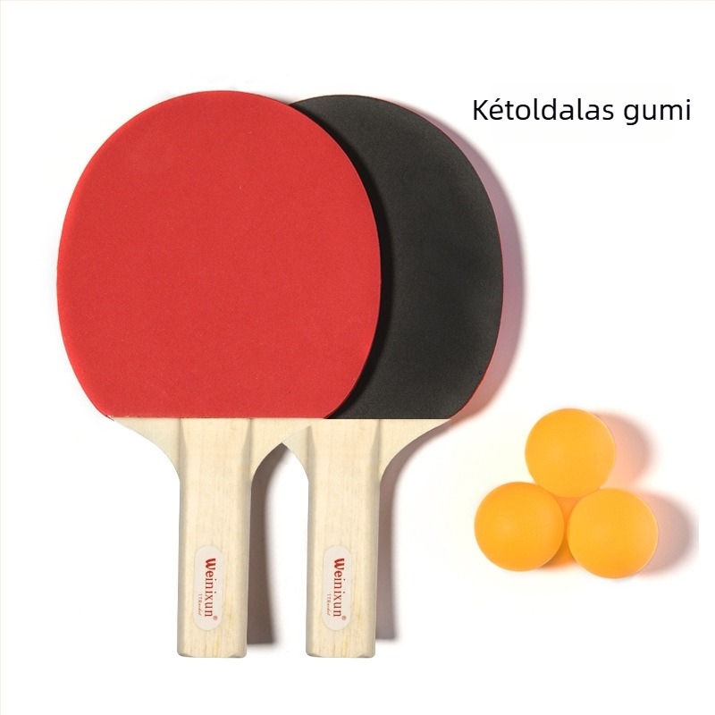 Asztaliteniszütő Shakehand hosszú nyéllel - Poplar penge, reverse glue gumi, Zhejiang eredet