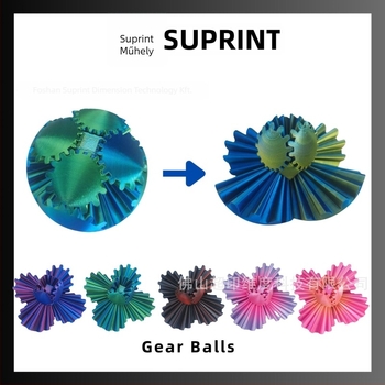 3D-nyomtatott fogaskerék gömb puzzle, lézer gravírozással, testreszabható, márka suprint, Guangdong eredetű