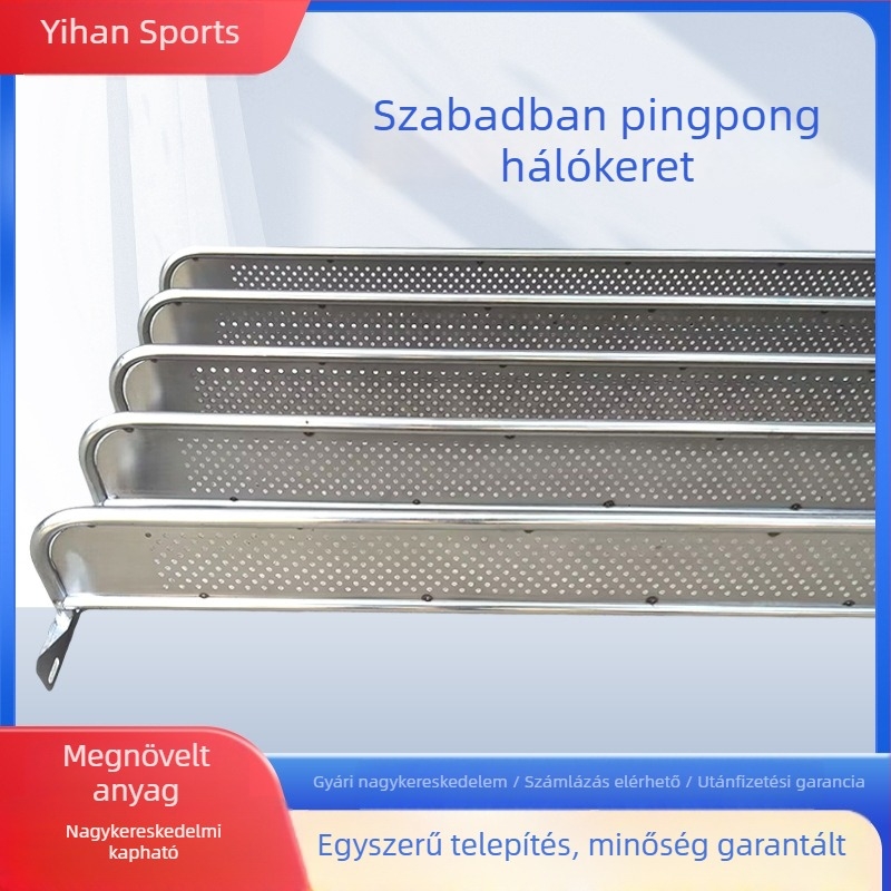 Kültéri asztali tenisztartó rozsdamentes acél hálókerettel