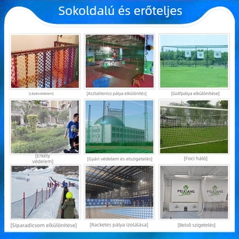 Csomómentes lépcsőbiztonsági háló játszóterekhez és kültéri védelemhez — sűrűsített védőháló futball- és kosárlabda korláthoz