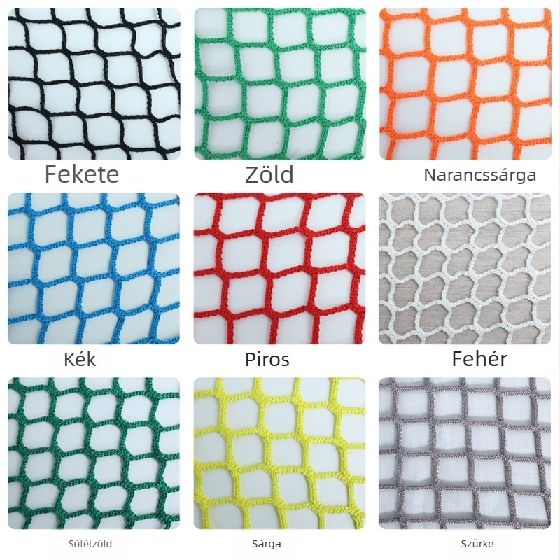 Csomómentes lépcsőbiztonsági háló játszóterekhez és kültéri védelemhez — sűrűsített védőháló futball- és kosárlabda korláthoz
