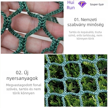 Kötés nélküli poliészter stadionkerítés háló golfpályák és futballpályák számára, puha háló