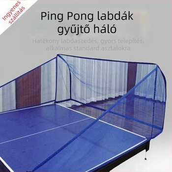 Asztalitenisz labdagyűjtő háló automata szerváló géphez – nylon, 3 kg, asztalitenisz állványhoz