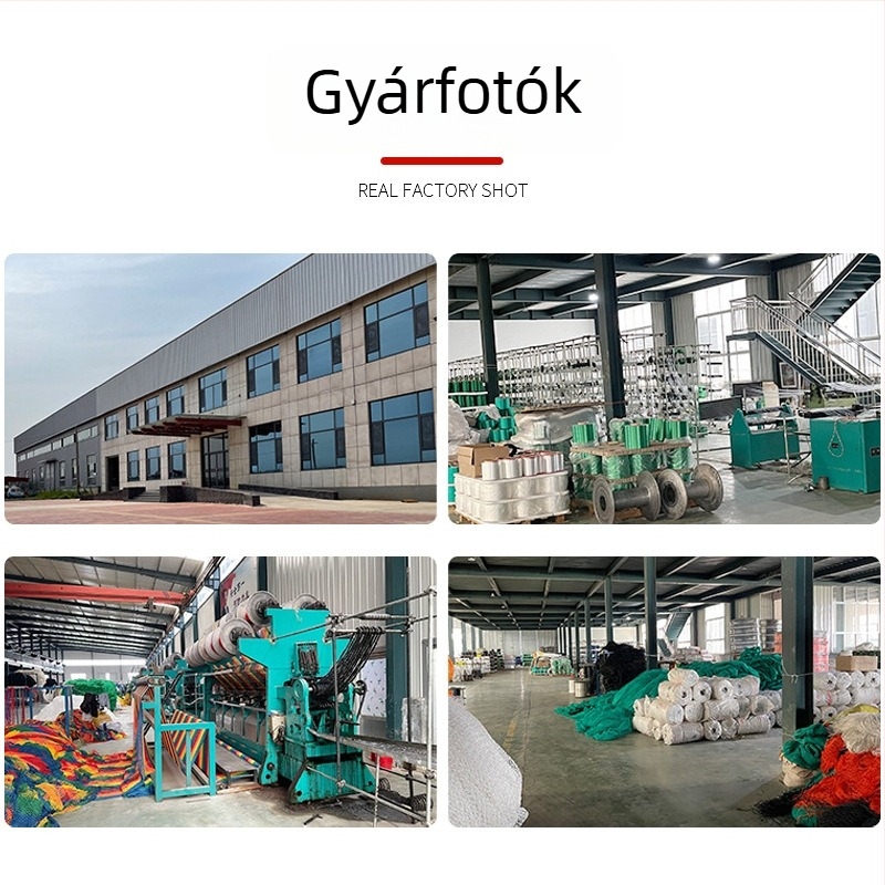 Testreszabható kötés nélküli védőháló sportpályákhoz, anyagai: poliészter, nylon, polipropilén, védő és elválasztó funkció