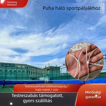 Futball- és kosárlabda pályához kötésmentes puha felső háló – sportpályák védőhálója, polietilén-szálas háló