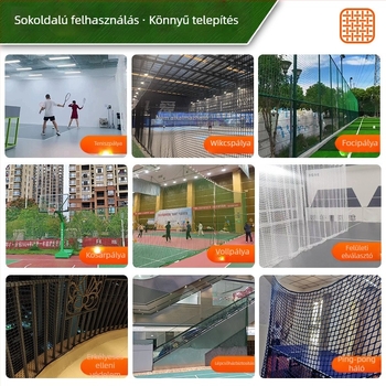 Multi sport akadályháló golfhoz, asztaliteniszhez, kosárlabdához és futballhoz