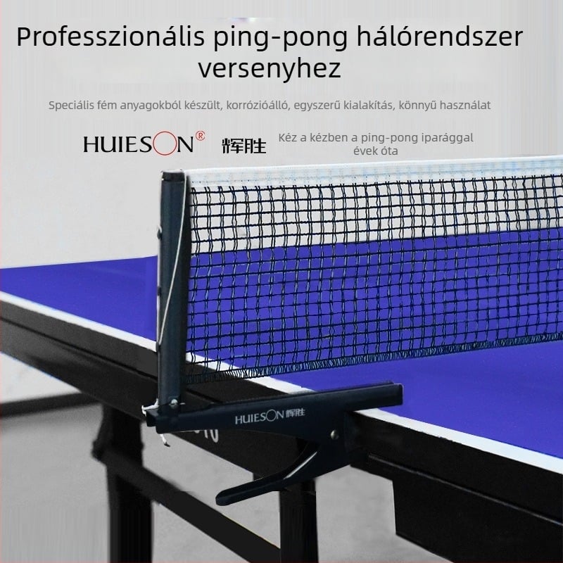 Asztalitenisz hálókeret készlet, clip-on, hordozható, nylon, 0,8 kg, Huieson