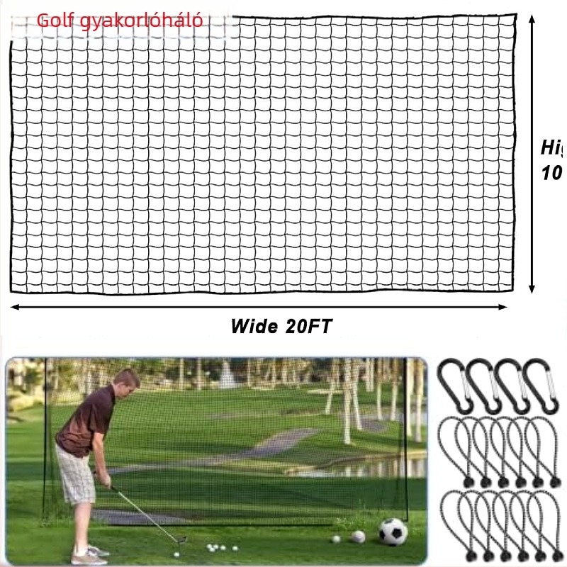 Golf-edzés háló – Masszív válaszfal háló golfhoz és baseballhez, DIY labdaháló