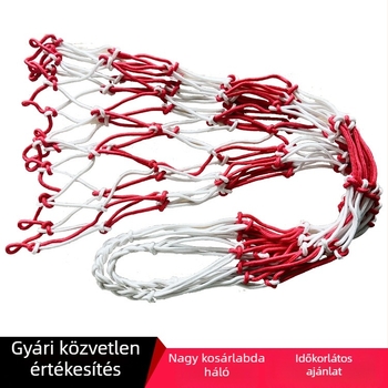 Szövött kötélből készült labdajzseb – nagy poliészter hálós táska kosárlabda, futball, röplabda és tenisz számára, 10–15 labdának tárolására