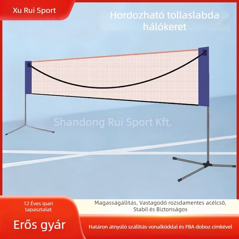 Badminton hálókeret - Hordozható, összecsukható, alkalmas badmintonra és tenisze - Márka: Xu Rui; Testreszabás: Igen; Engedélyezett magánmárka: Igen; Termékkategória: Badminton állvány