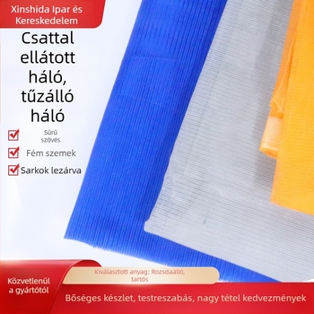 Építkezési területre szánt biztonsági háló, PVC bevonattal, tűzálló, állványkeret típusú háló