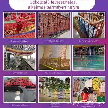 Gyerekeknek szóló védőháló lépcsőkhöz és erkélyekhez, nylonhálós korlát és udvari kerítéshez, dekoratív kötélháló