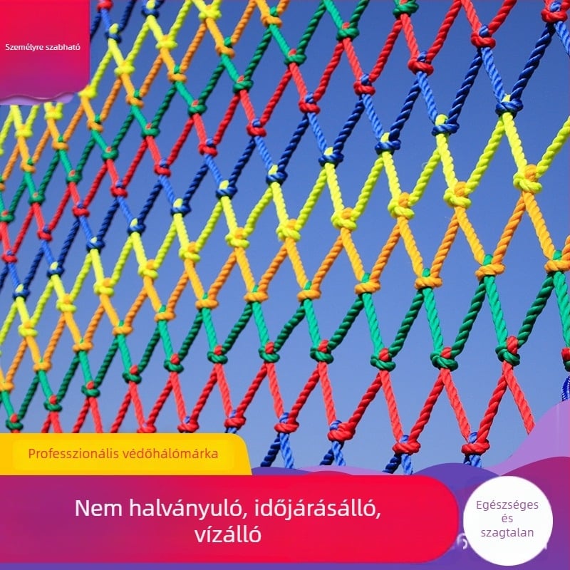 Gyerekeknek szóló védőháló lépcsőkhöz és erkélyekhez, nylonhálós korlát és udvari kerítéshez, dekoratív kötélháló