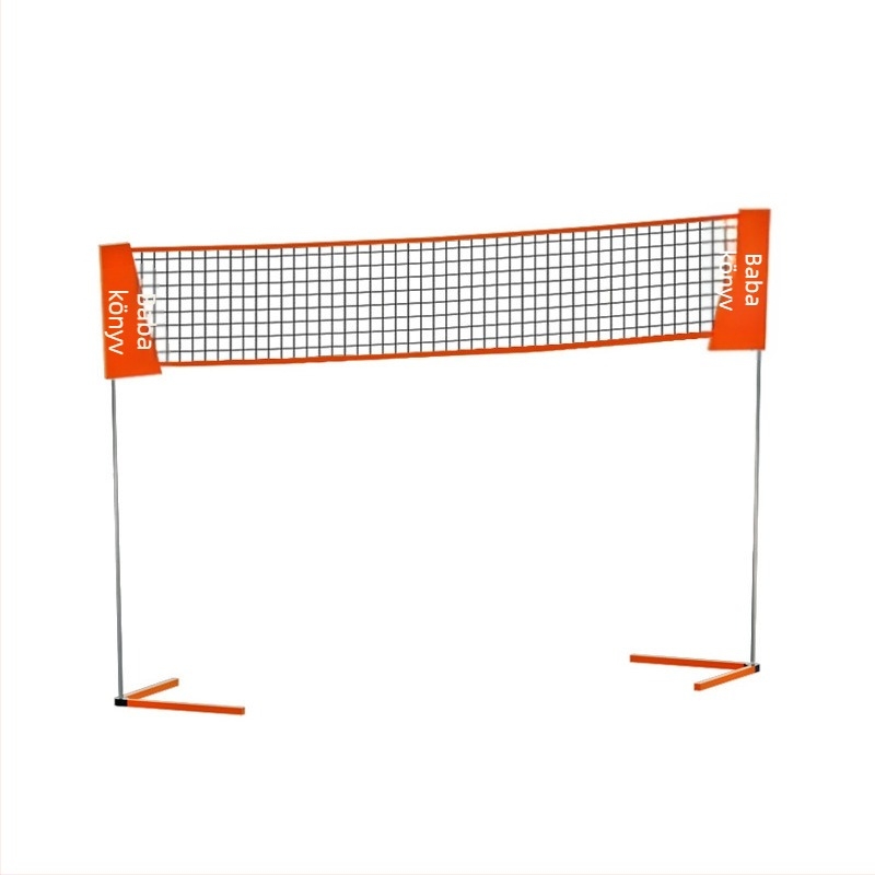 Hordozható összecsukható badminton hálóállvány kültéri – Anyag: Egyéb; Személyre szabás: Igen; Alkalmas: badminton és teniszezés