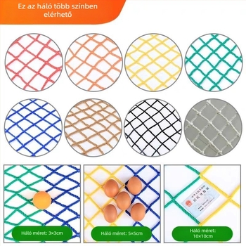 Gyermekek lépcső- és erkélybiztonsági háló, kültéri nylon háló kerítésekhez, játszóterekhez és sportpályákhoz, zuhanás elleni és mászás elleni védelem