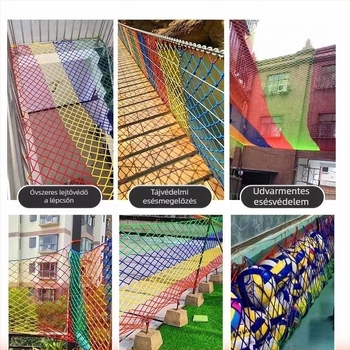 Gyermekek lépcső- és erkélybiztonsági háló, kültéri nylon háló kerítésekhez, játszóterekhez és sportpályákhoz, zuhanás elleni és mászás elleni védelem