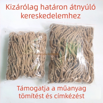 Dekoratív jutaháló növényekhez, támasztó háló, fotóháló, lépcsővédő háló, vintage jutaháló