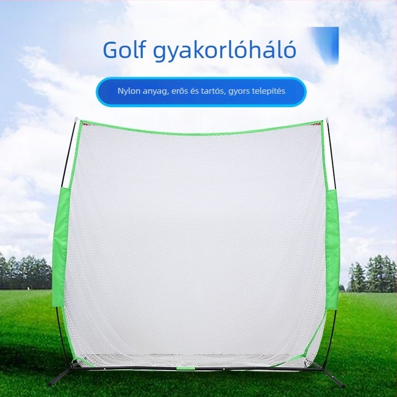 Nagy méretű golf gyakorló háló, megerősített változat, leválasztható és hordozható