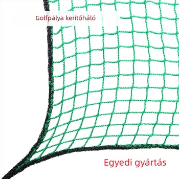 Zöld csomómentes golf edzőháló védőhálóval több sportág számára