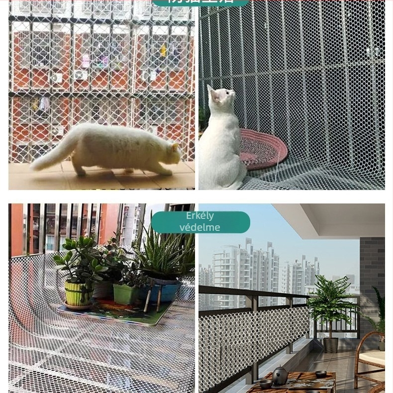 Műanyag háló kötöző zsinórokkal – erkélyvédő háló, ablakzáró háló, macskaellenes háló, baromfi tenyésztésre és méhészetre