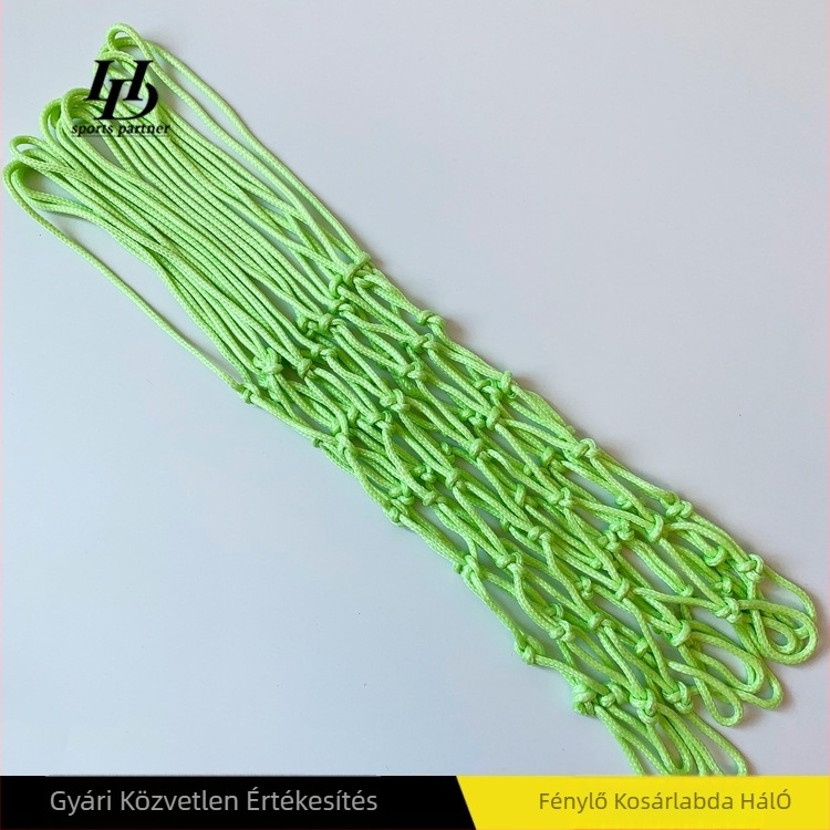 Fénylő kosárpalánk háló - Nylon, 65 g, Testreszabás elérhető, Alkalmas pályákra és különböző labdajátékokra