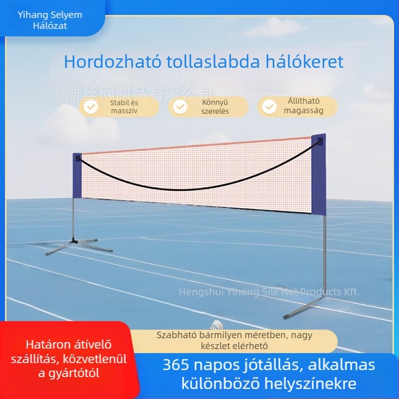 Hordozható tollaslabda háló állvány, összecsukható, beltéri és kültéri használatra, egyes és páros számára, 2-in-1, modell yh-04