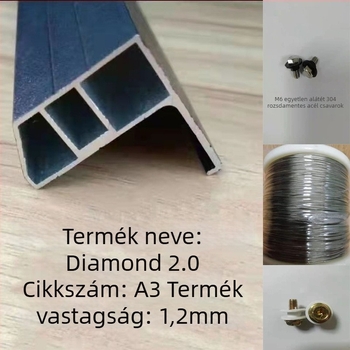 Rejtett védőháló sínnel, rozsdamentes acélhuzallal, modell 11.11-1 – gyerekvédelem, lopás elleni védelem, otthoni dekoráció