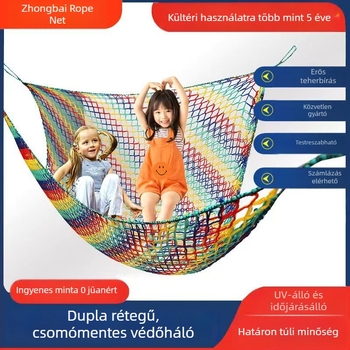 Kétszörös rétegű csomómentes védőháló kertbe, erkélyre és szabadtéri játszótérre – színes biztonsági háló