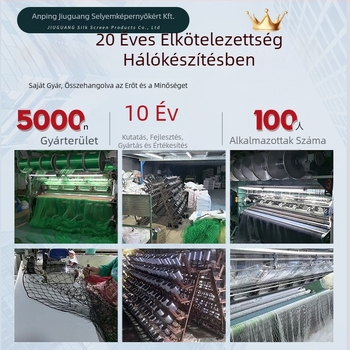 Kötés nélküli poliészter védőháló beltéri teniszpályákhoz és badminton arénákhoz – izoláció, esés elleni védelem, kötélháló