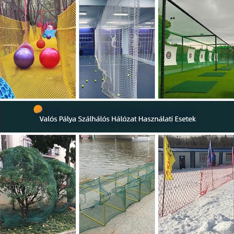 Kötés nélküli poliészter védőháló beltéri teniszpályákhoz és badminton arénákhoz – izoláció, esés elleni védelem, kötélháló