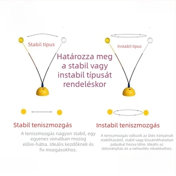 Egyszemélyes tenisz edző rögzített állvánnyal – tartós ütésgyakorlás egy személyre