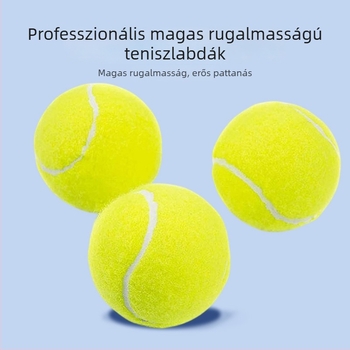 Professzionális teniszlabdák fiatalok számára edzésre és versenyre; nagy rugalmasság, tartós szerkezet gumiból és kémiai rostokból; logó nyomtatás elérhető.