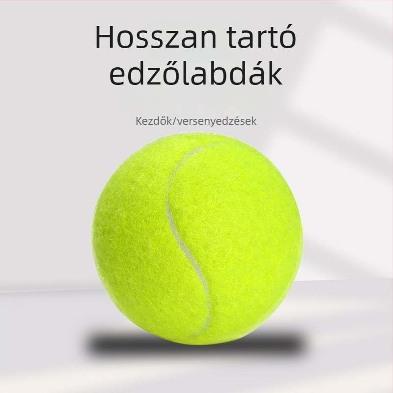 Professzionális teniszlabdák fiatalok számára edzésre és versenyre; nagy rugalmasság, tartós szerkezet gumiból és kémiai rostokból; logó nyomtatás elérhető.