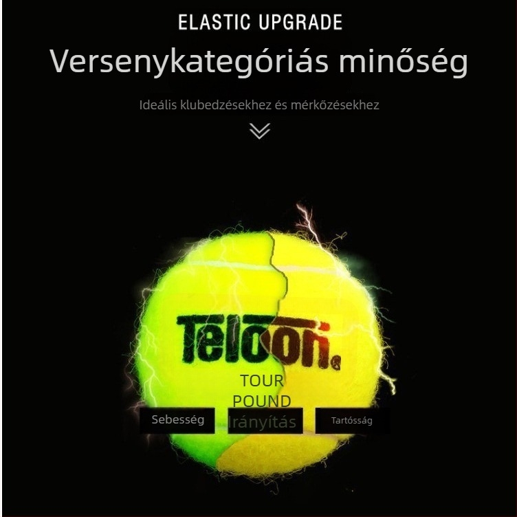 Tianlong POUND professzionális teniszlabda versenyekre és edzésre, felnőtteknek, gumilabda, P4 dobozban, 4 db