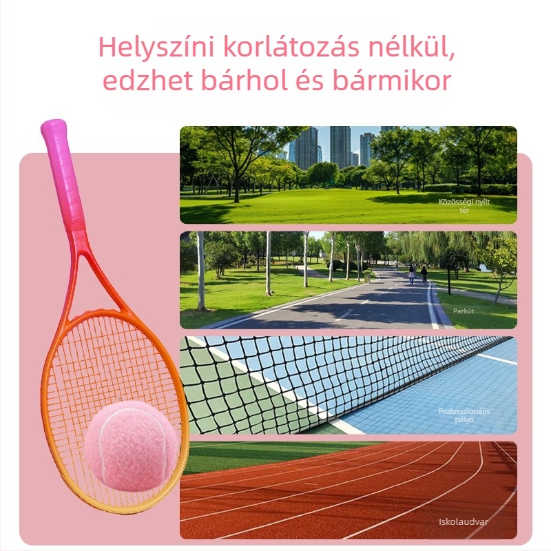 Tenisz edzőlabda készlet – 2 db-os, beltéri/kültéri többpályás használatra (anyag: kémiai rost; edzőlabda; tenisz)