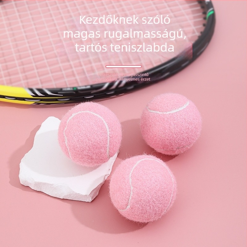 Tenisz edzőlabda készlet – 2 db-os, beltéri/kültéri többpályás használatra (anyag: kémiai rost; edzőlabda; tenisz)