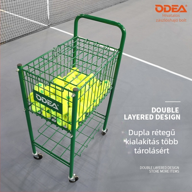 Odea összecsukható, hordozható rozsdamentes acél teniszedző keret, labdagyűjtő keret, 260 darabos készlet