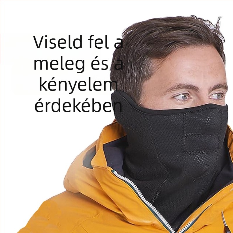 Őszi–téli kerékpáros maszk, uniszex, polar fleece és poliészter anyag, testreszabható, nem importált