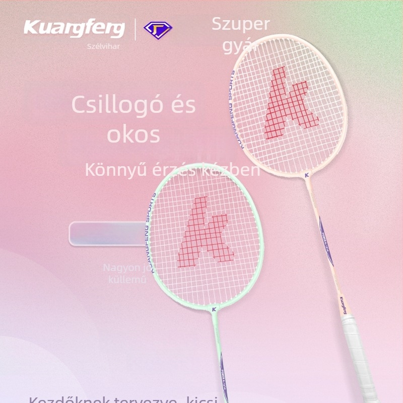 Gale tollaslabdaütő – K1314, vasötvözet keret, 75–79 g tömeg, G5 fogás, nylon húrok, kettős használatra edzésre és versenyre